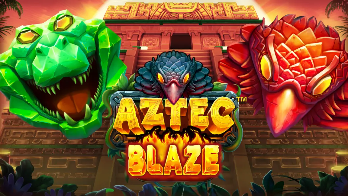 The promotional header for Aztec Blaze, an online slot game on Betty.ca.
