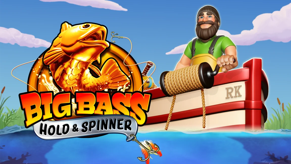The promotional header for Big Bass Hold & Spinner, an online slot game on Betty.ca.
