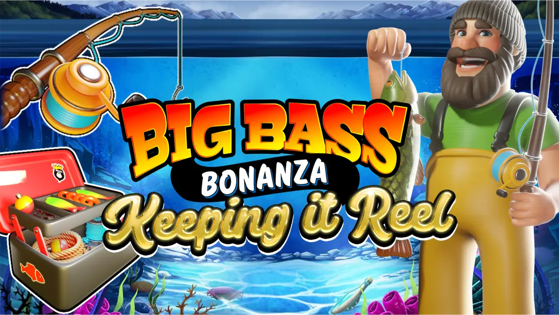 The promotional header for Big Bass Bonanza - Keeping It Reel, an online slot game on Betty.ca.