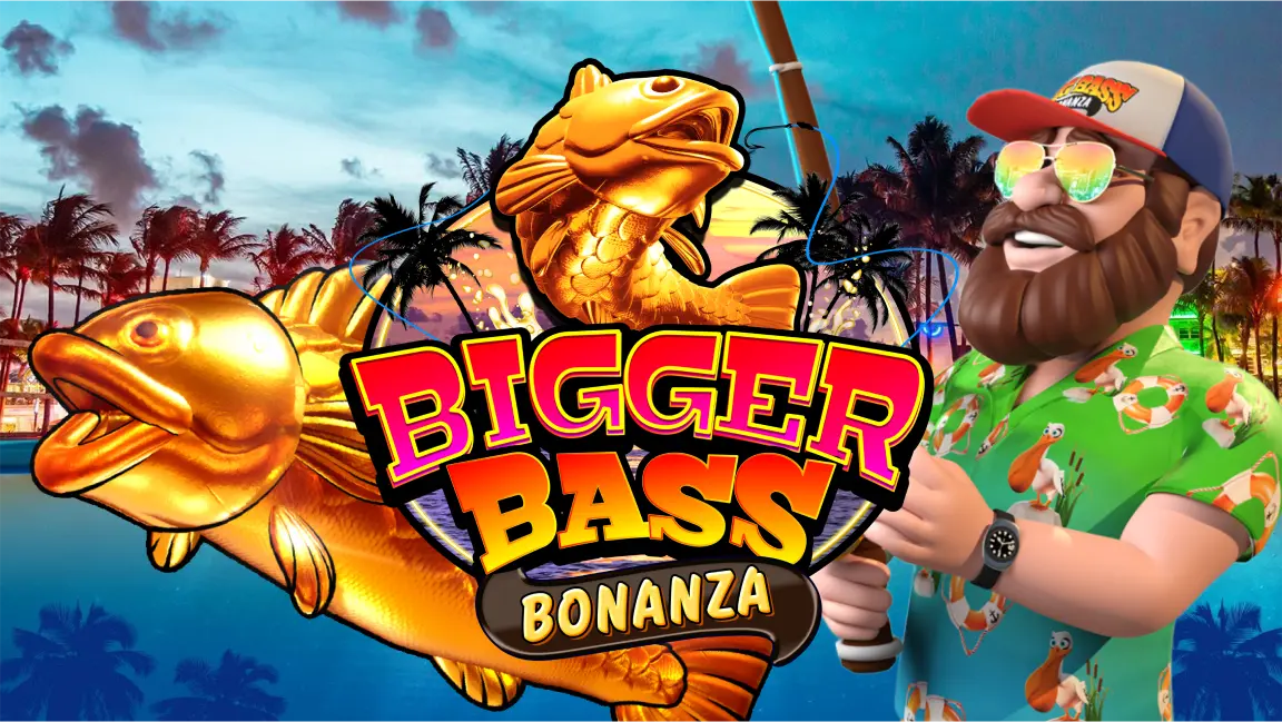 The promotional header for Bigger Bass Bonanza, an online slot game on Betty.ca.