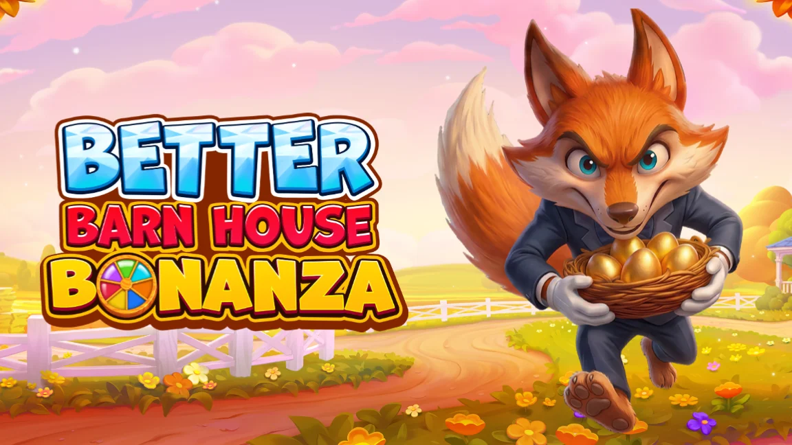 The promotional header for Better Barn House Bonanza, an online slot game on Betty.ca.