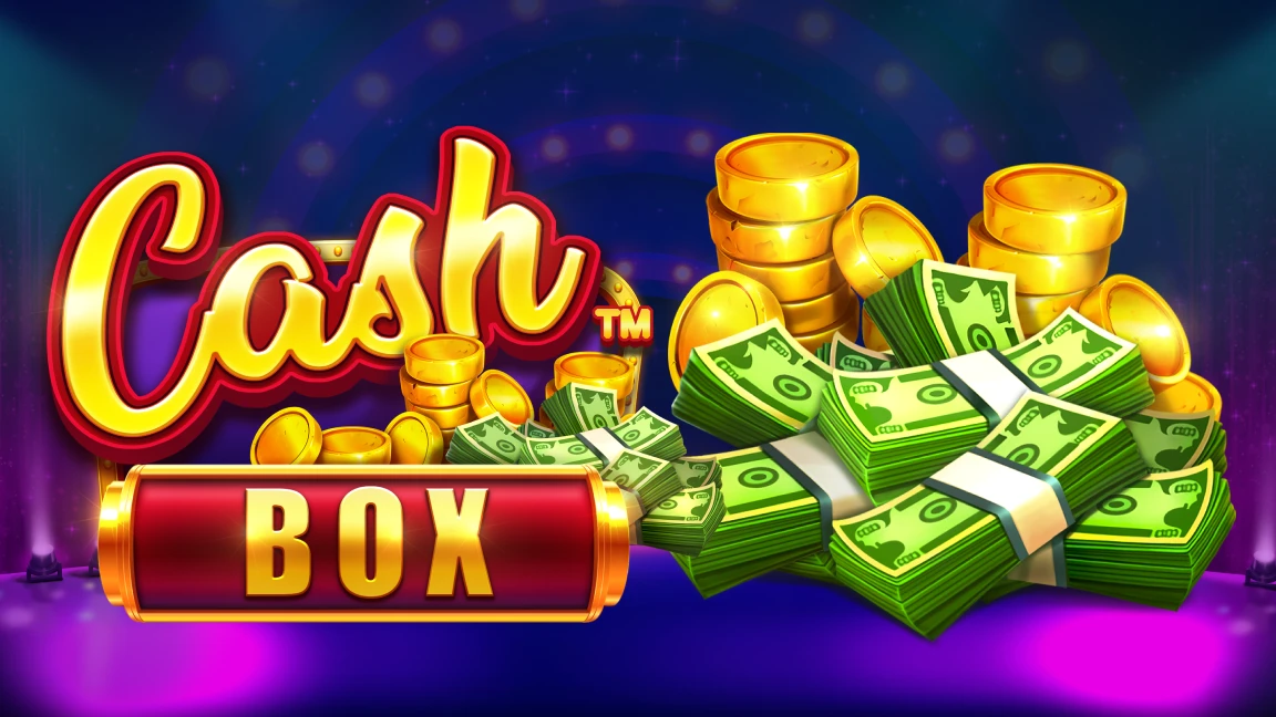The promotional header for Cash Box, an online slot game on Betty.ca.