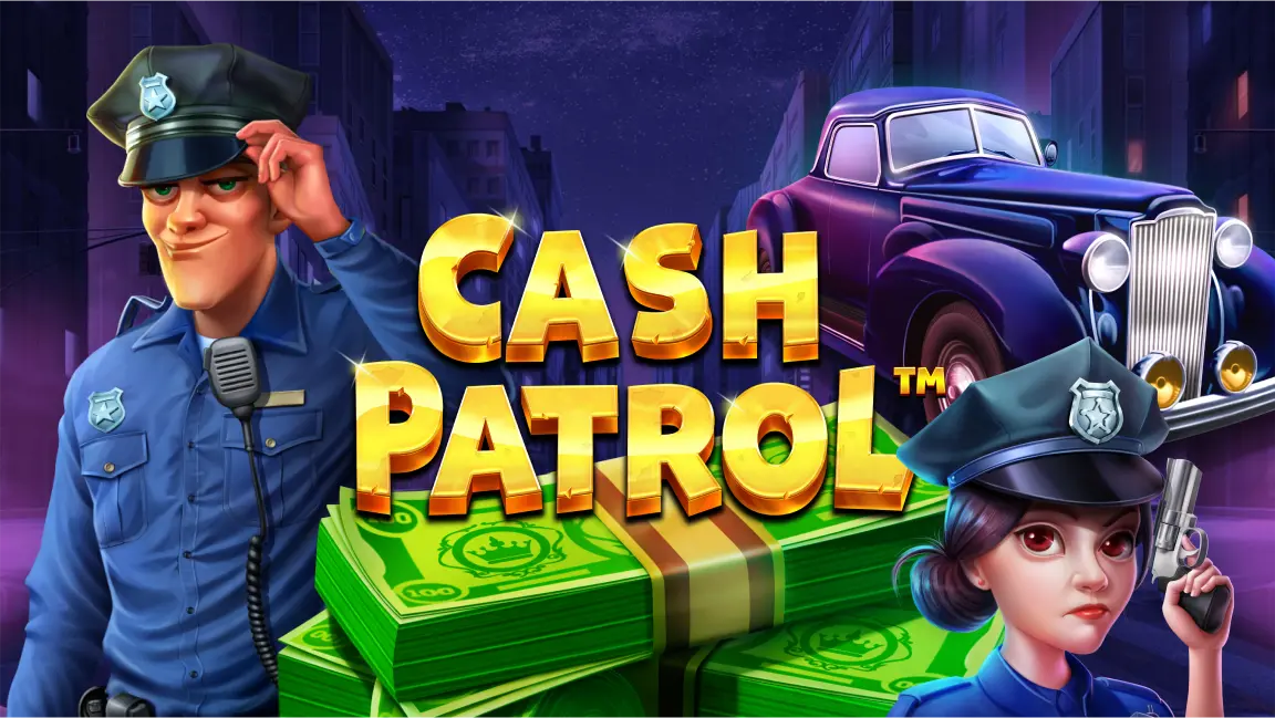 The promotional header for Cash Patrol, an online slot game on Betty.ca.