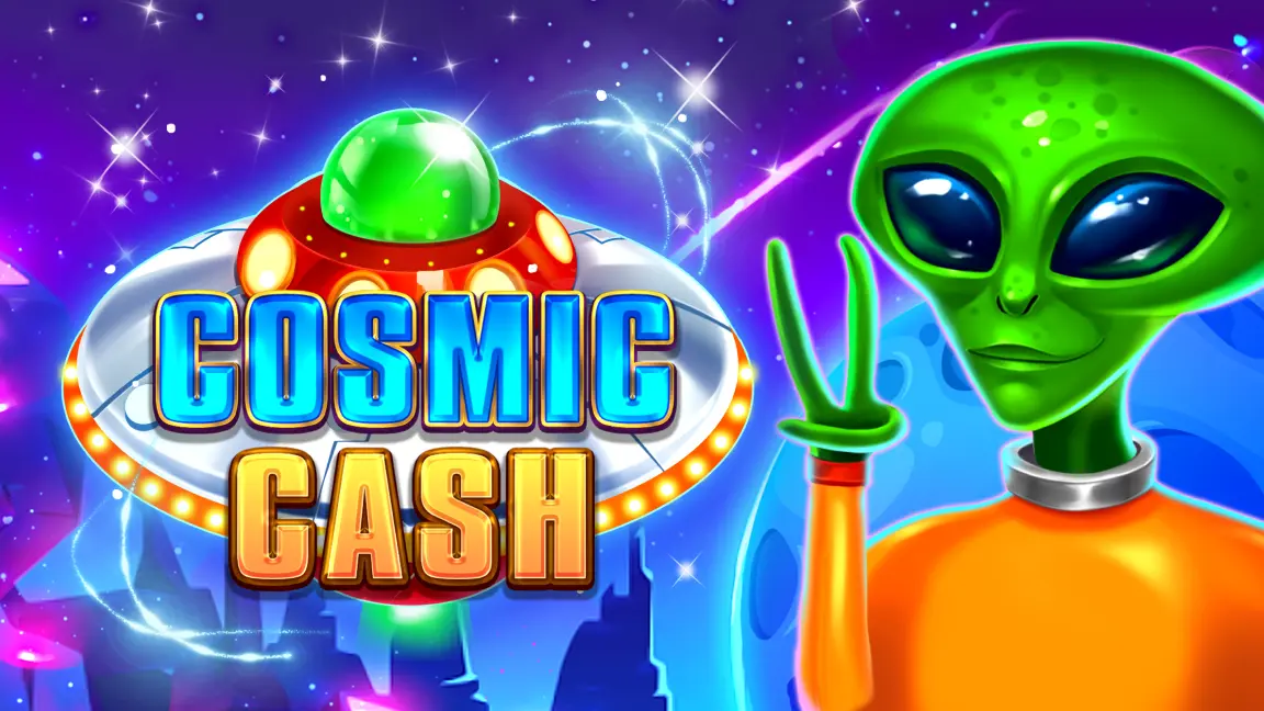 The promotional header for Cosmic Cash, an online slot game on Betty.ca.