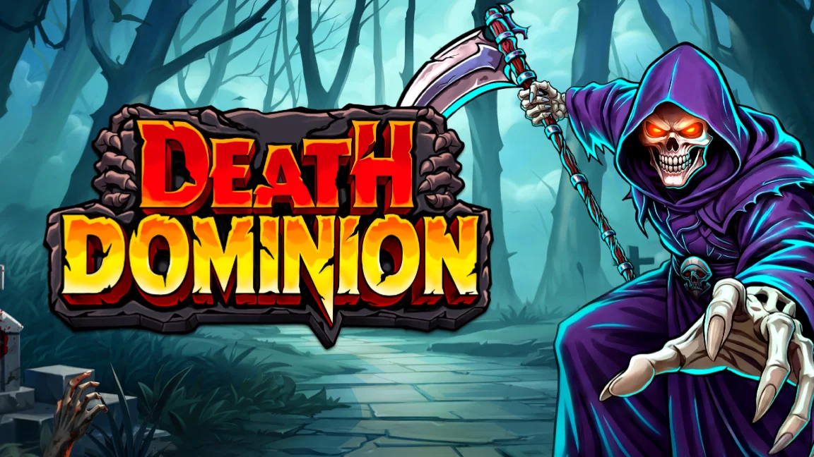 The promotional header for Death Dominion, an online slot game on Betty.ca.