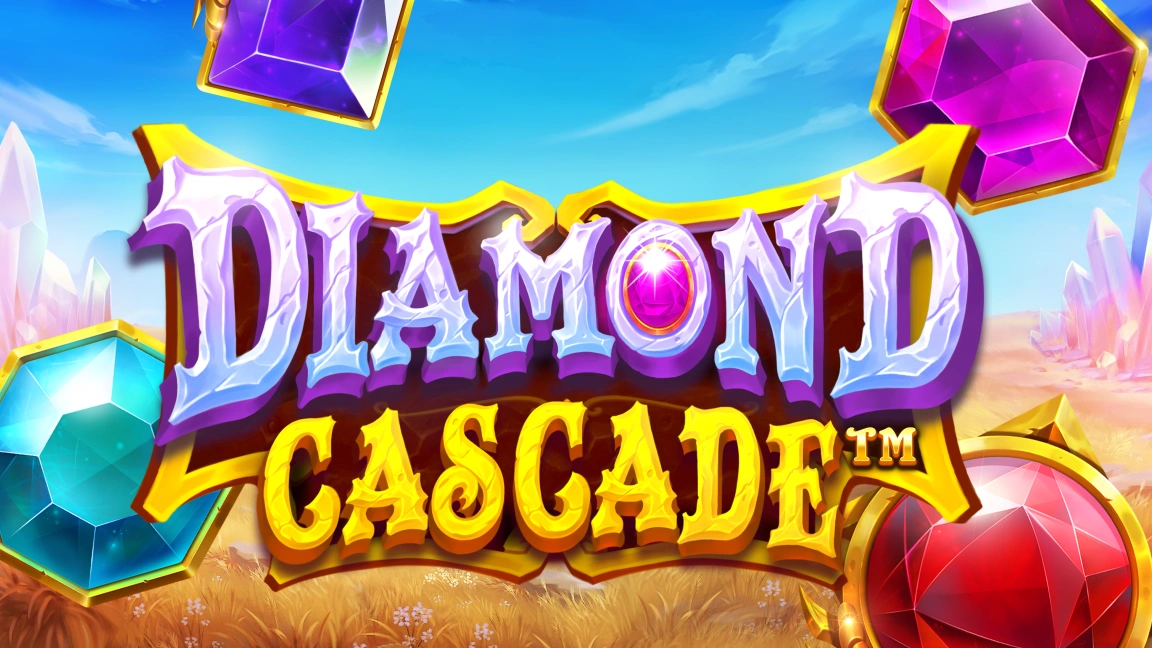 The promotional header for Diamond Cascade, an online slot game on Betty.ca.