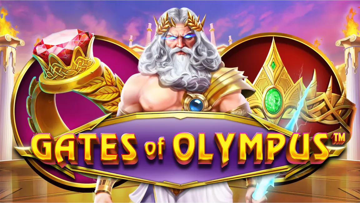 The promotional header for Gates of Olympus, an online slot game on Betty.ca.