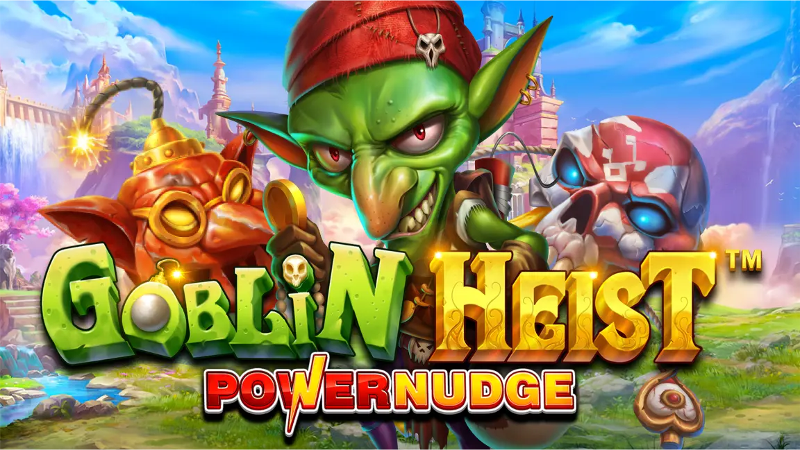 The promotional header for Goblin Heist Powernudge, an online slot game on Betty.ca.