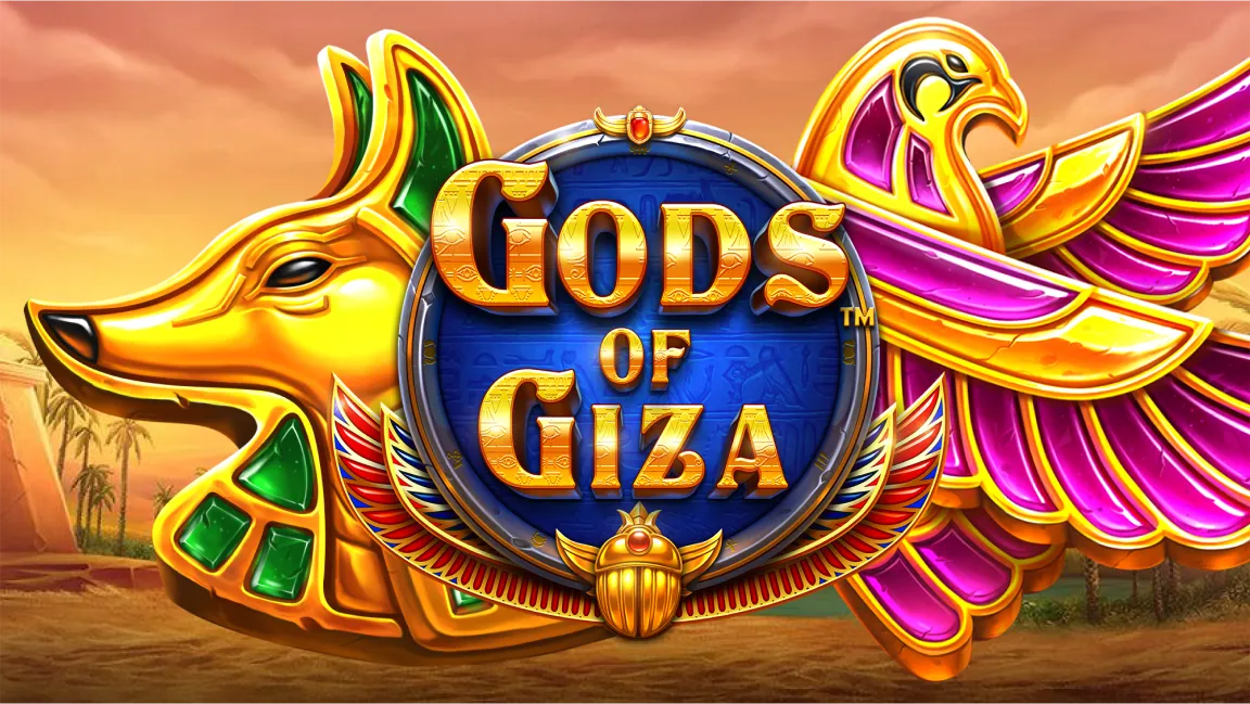 The promotional header for Gods of Giza, an online slot game on Betty.ca.