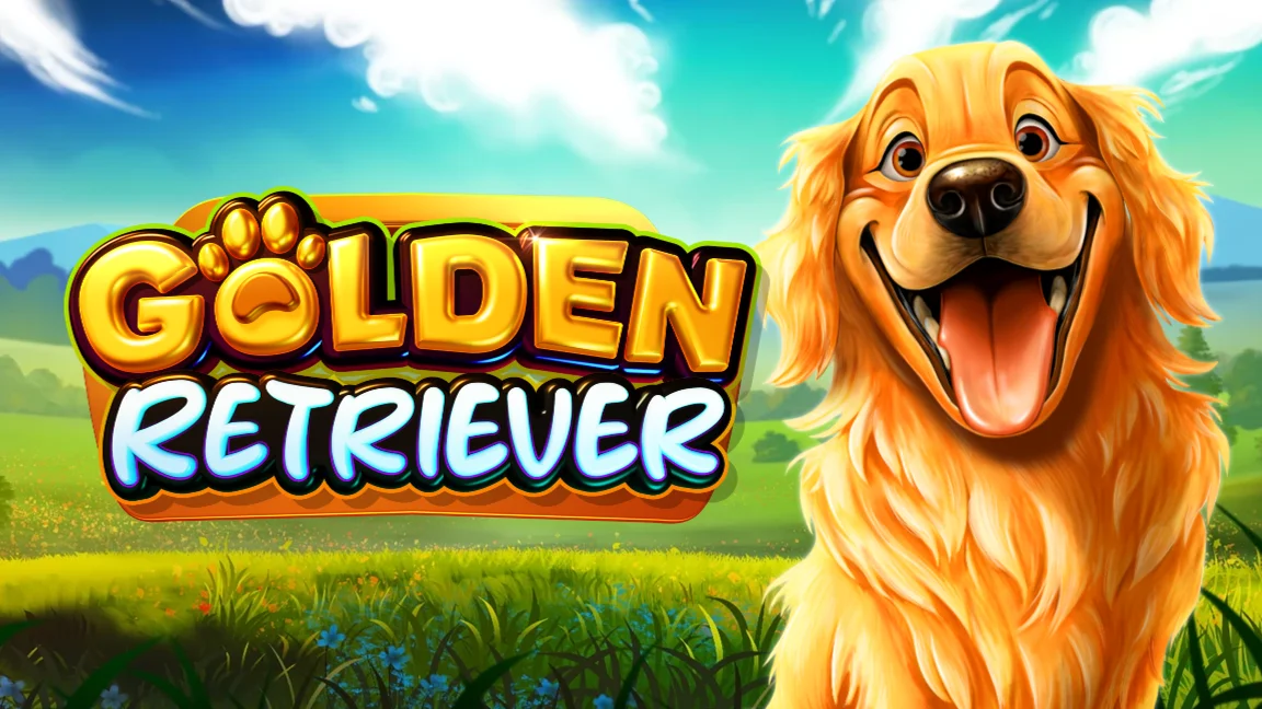 The promotional header for Golden Retriever, an online slot game on Betty.ca.