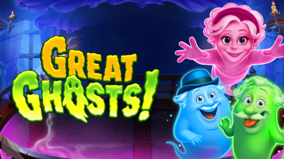 The promotional header for Great Ghosts!, an online slot game on Betty.ca.