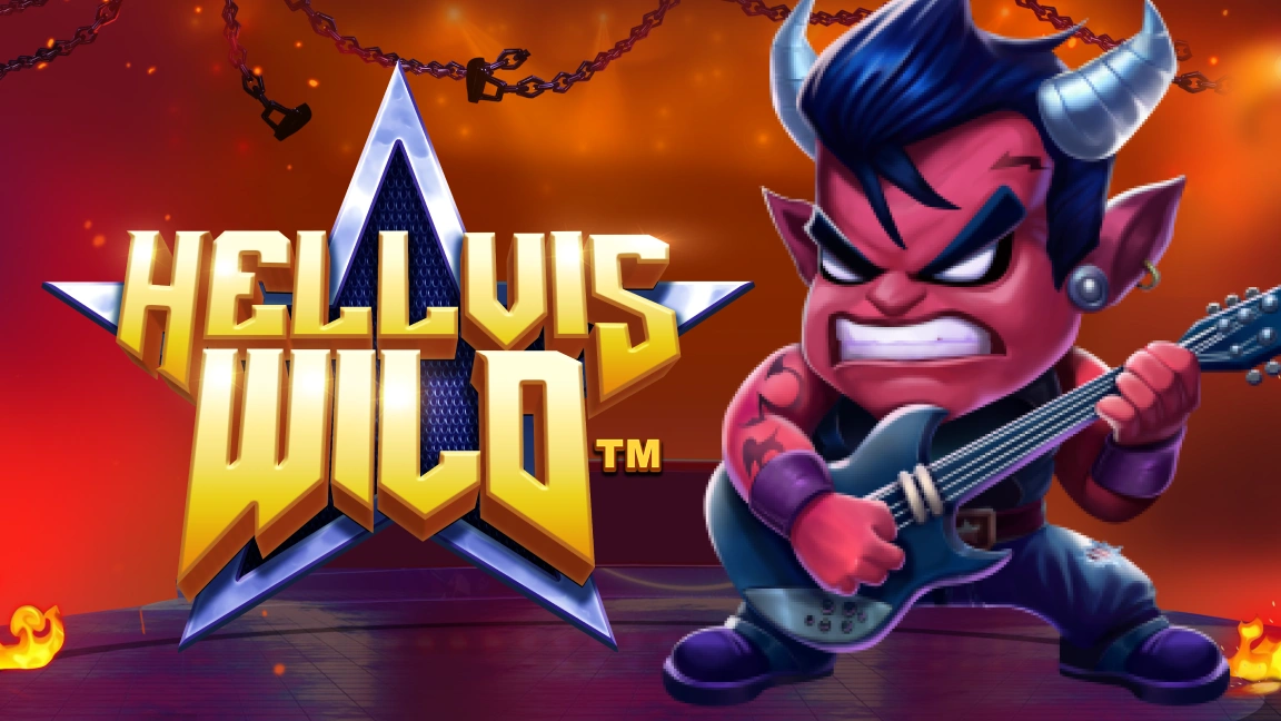 The promotional header for Hellvis Wild, an online slot game on Betty.ca.