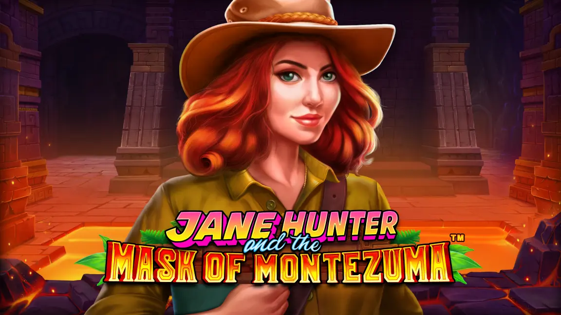The promotional header for Jane Hunter and the Mask of Montezuma, an online slot game on Betty.ca.