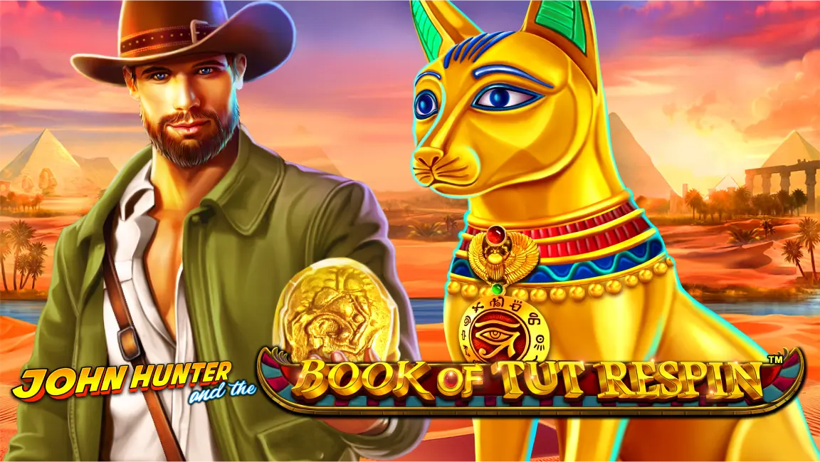 The promotional header for Book of Tut Respin, an online slot game on Betty.ca.
