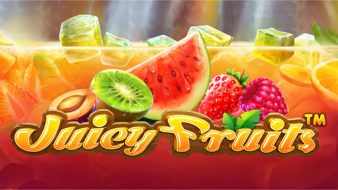 The promotional header for Juicy Fruits, an online slot game on Betty.ca.