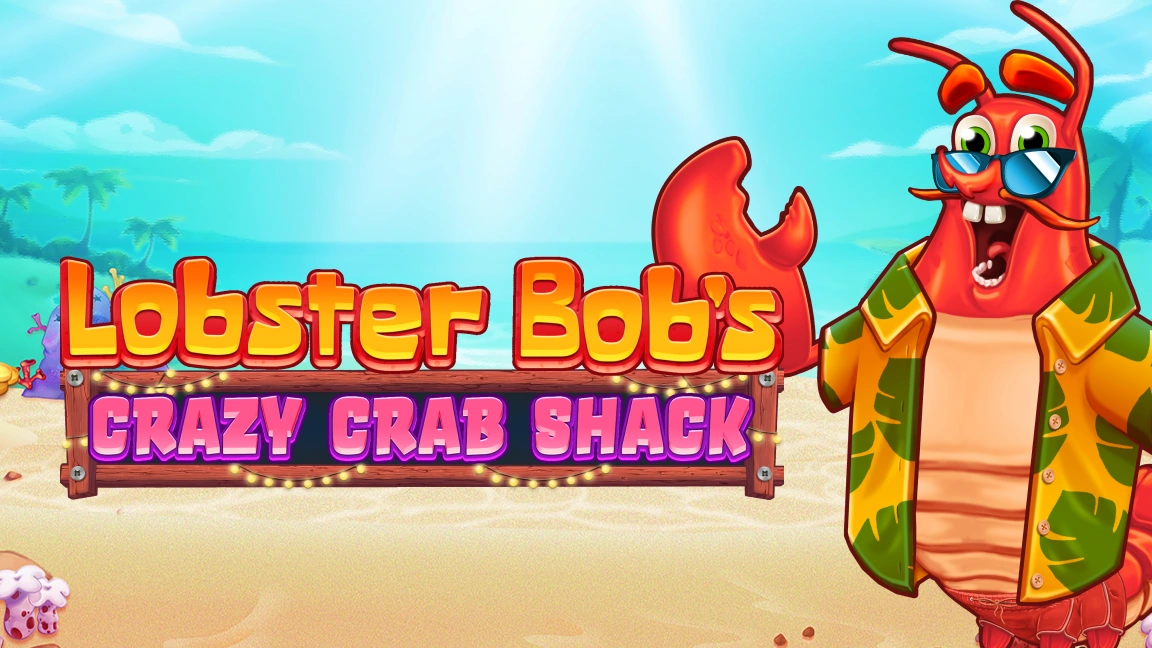 The promotional header for Lobster Bob's Crazy Crab Shack, an online slot game on Betty.ca.