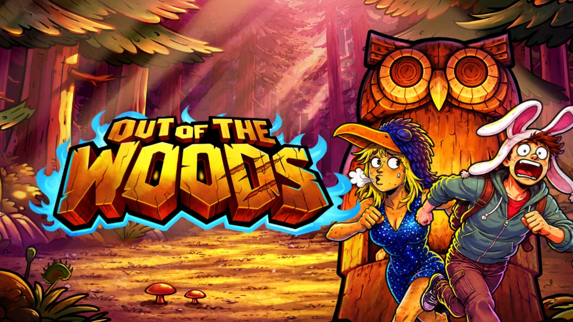 The promotional header for Out of the Woods, an online slot game on Betty.ca.