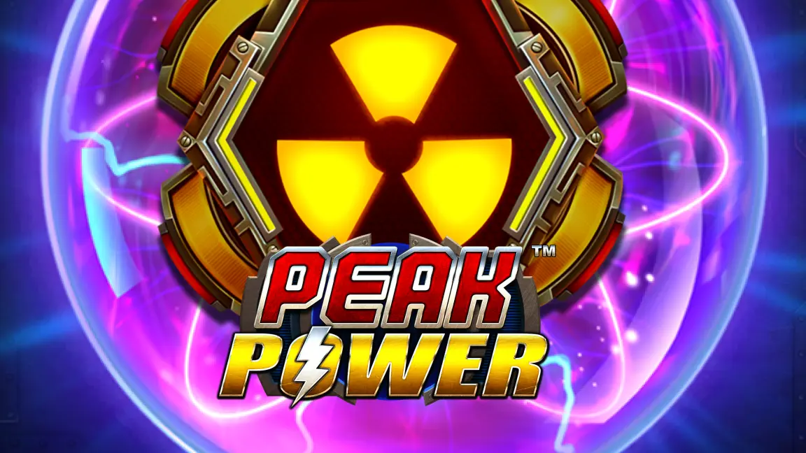 The promotional header for Peak Power, an online slot game on Betty.ca.