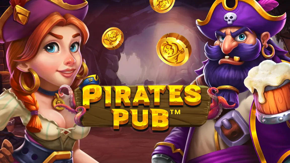 The promotional header for Pirates Pub, an online slot game on Betty.ca.