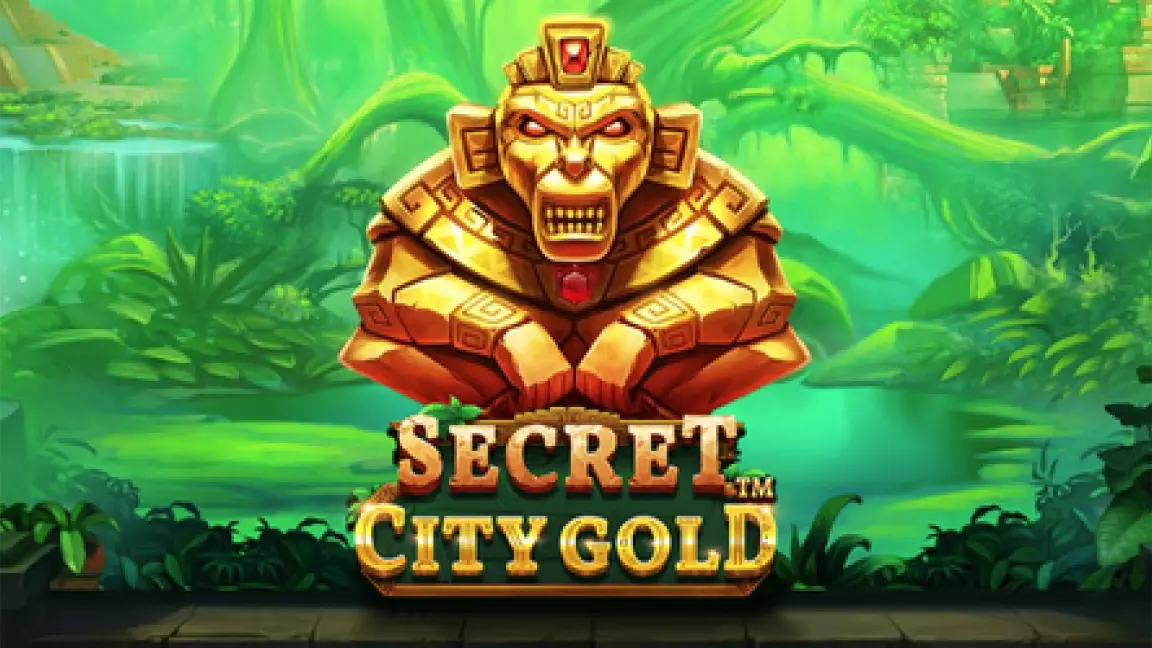 The promotional header for Secret City Gold, an online slot game on Betty.ca.