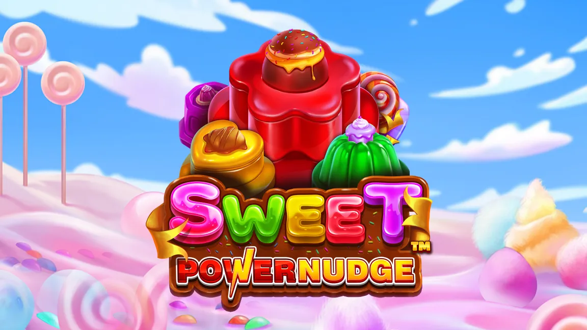 The promotional header for Sweet Powernudge, an online slot game on Betty.ca.
