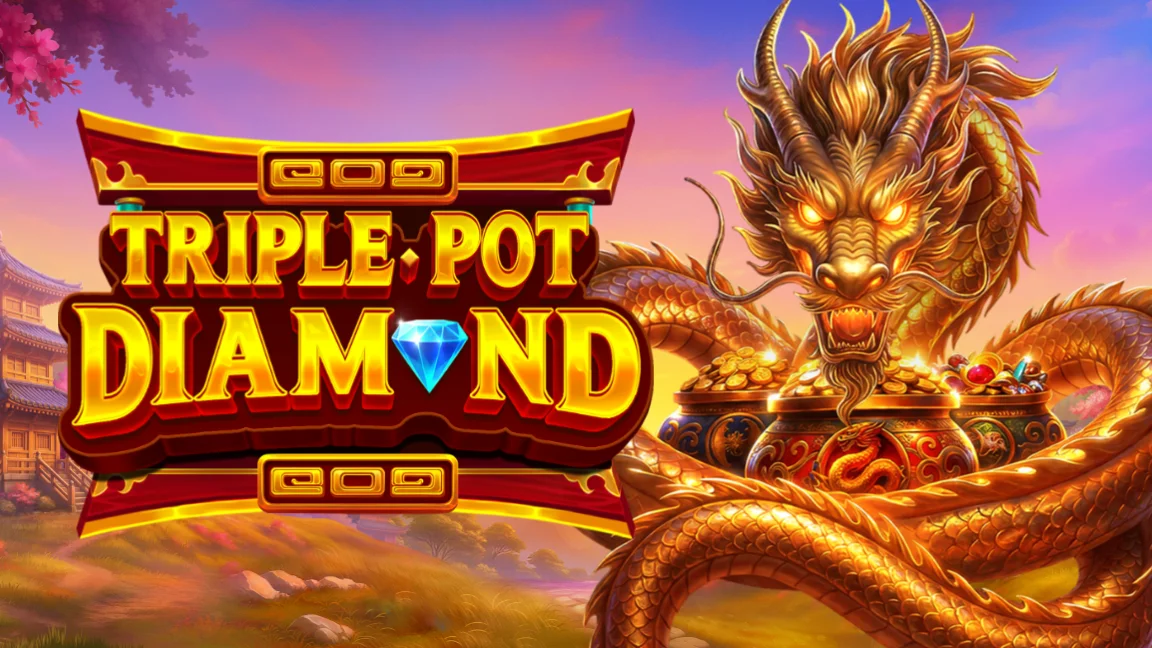 The promotional header for Triple Pot Diamond, an online slot game on Betty.ca.