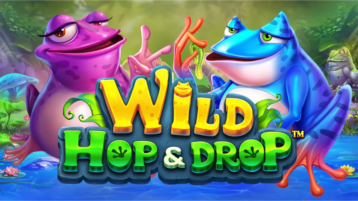 The promotional header for Wild Hop & Drop, an online slot game on Betty.ca.