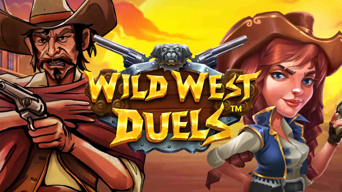 The promotional header for Wild West Duels, an online slot game on Betty.ca.