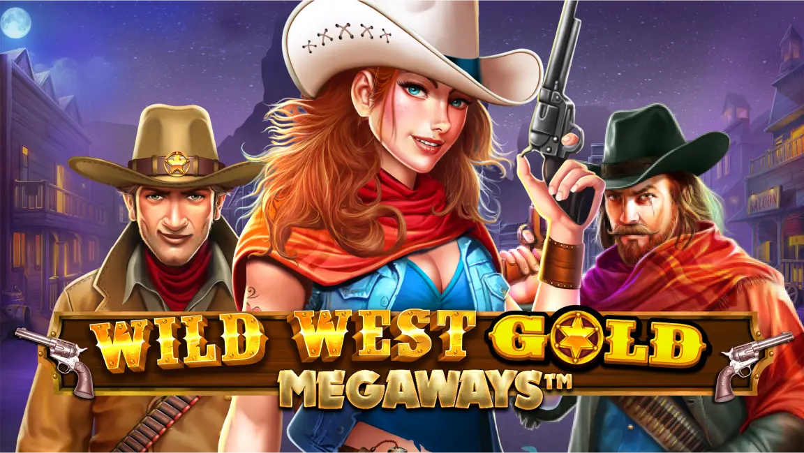 The promotional header for Wild West Gold Megaways, an online slot game on Betty.ca.