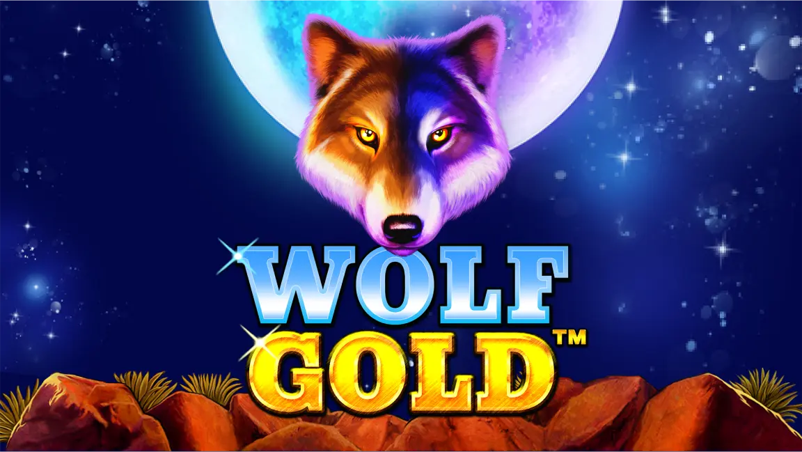 The promotional header for Wolf Gold, an online slot game on Betty.ca.