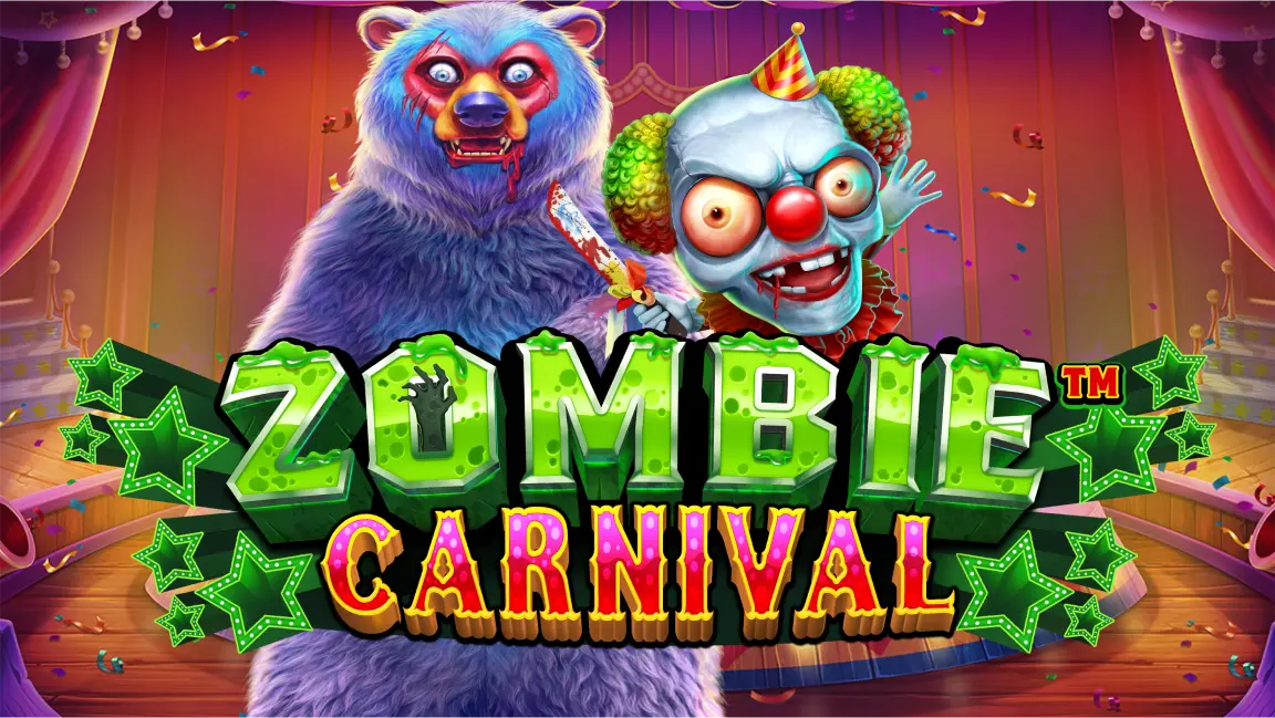 The promotional header for Zombie Carnival, an online slot game on Betty.ca.