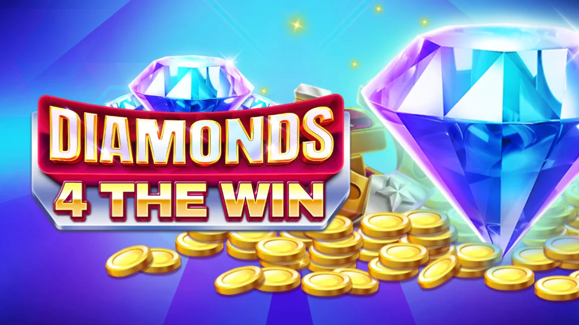 The promotional header for Diamonds 4 The Win, an online slot game on Betty.ca.