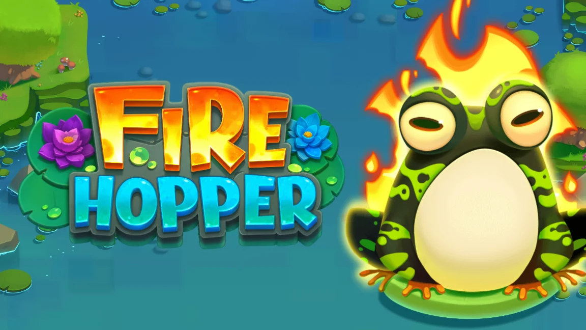 The promotional header for Fire Hopper, an online slot game on Betty.ca.