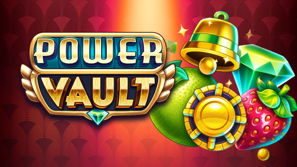 The promotional header for Power Vault, an online slot game on Betty.ca.