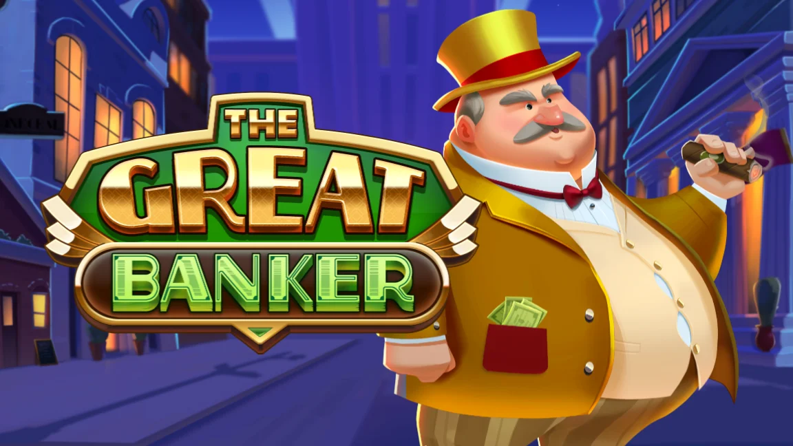 The promotional header for The Great Banker, an online slot game on Betty.ca.