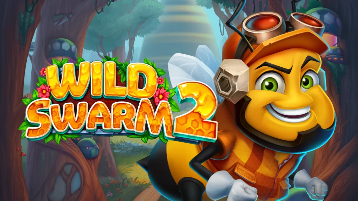 The promotional header for Wild Swarm 2, an online slot game on Betty.ca.