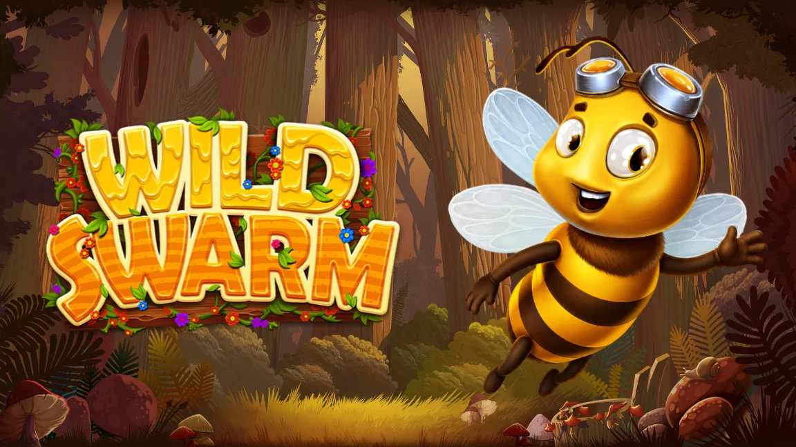 The promotional header for Wild Swarm, an online slot game on Betty.ca.