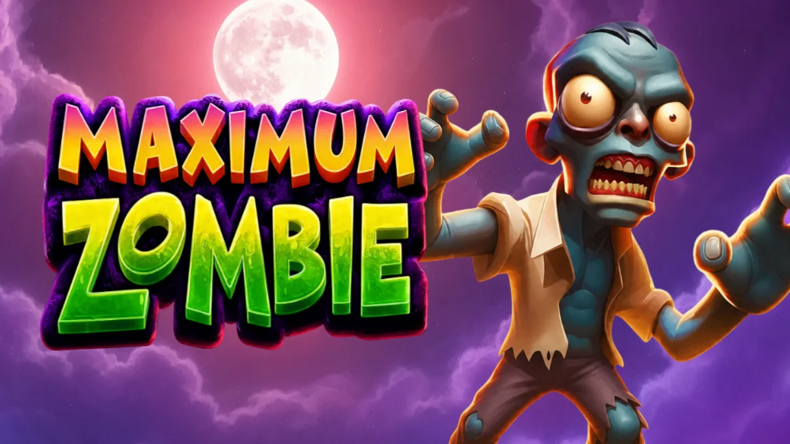 The promotional header for Maximum Zombie, an online slot game on Betty.ca.