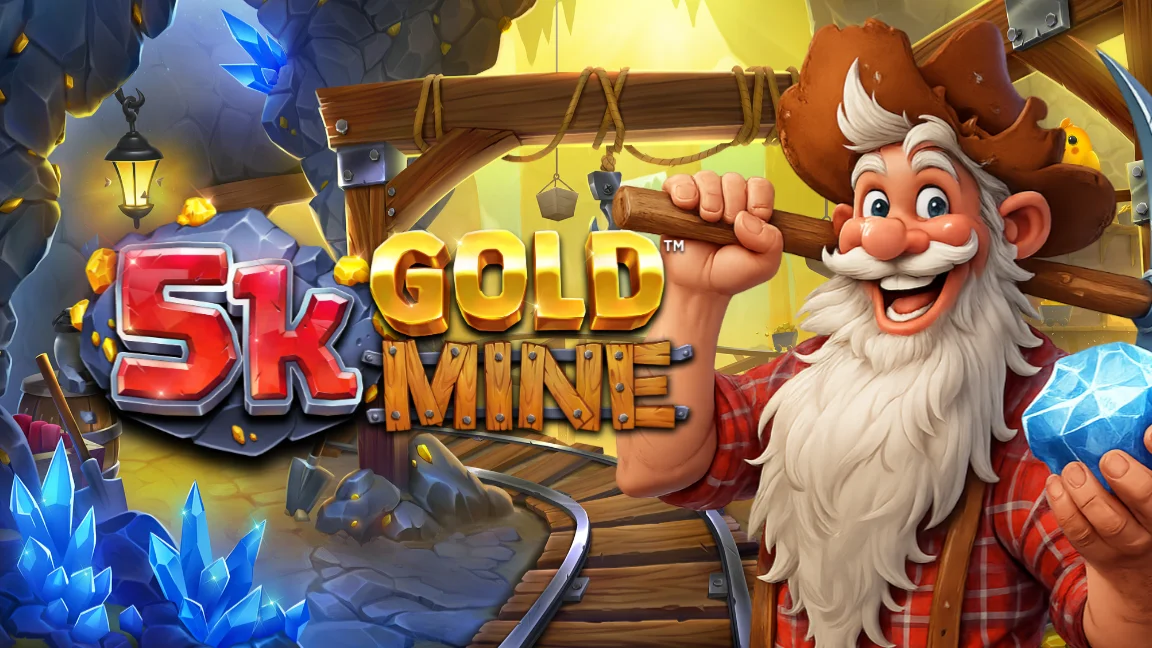 The promotional header for 5k Gold Mine, an online slot game on Betty.ca.