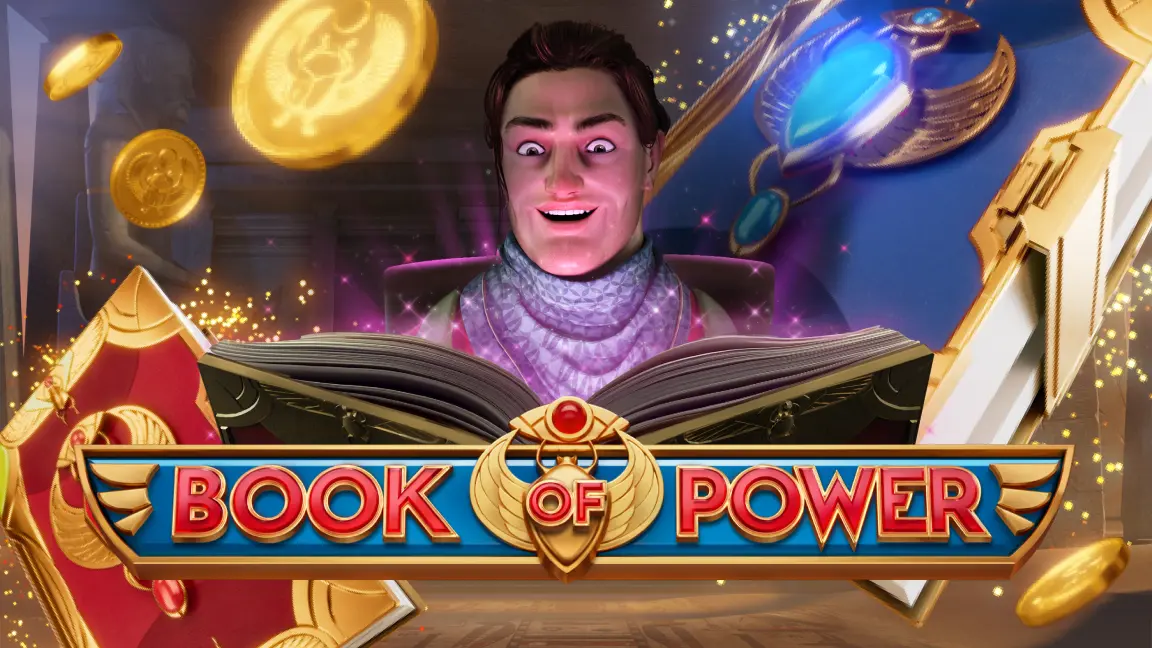 The promotional header for Book of Power, an online slot game on Betty.ca.