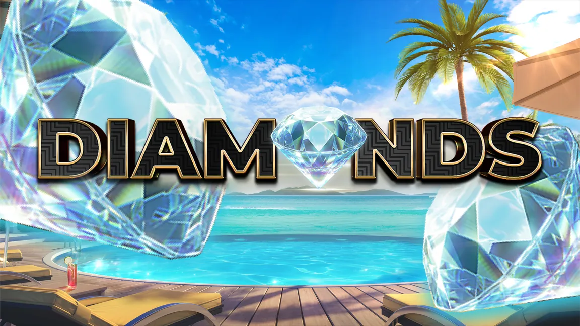 The promotional header for Diamonds, an online slot game on Betty.ca.