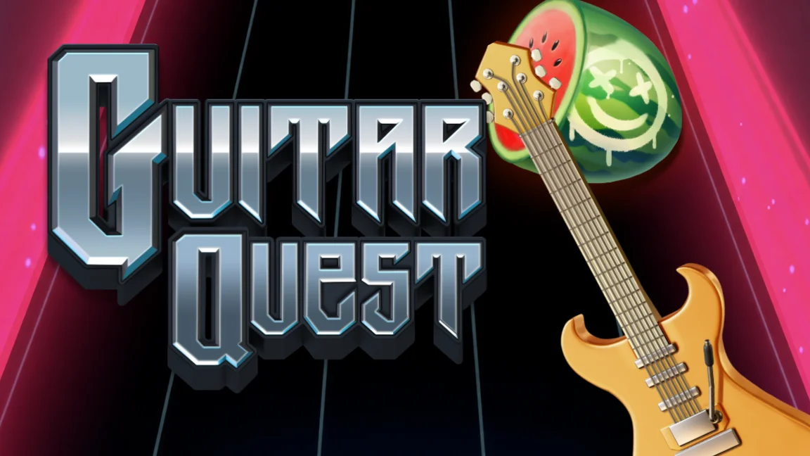 The promotional header for Guitar Quest, an online slot game on Betty.ca.