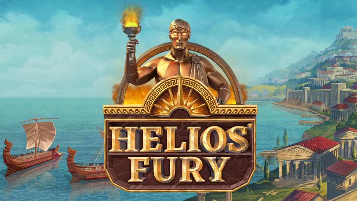 The promotional header for Helios’ Fury, an online slot game on Betty.ca.