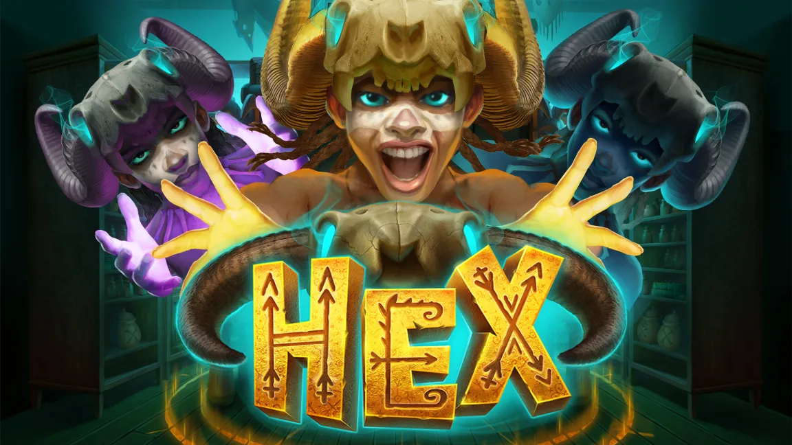 The promotional header for HEX, an online slot game on Betty.ca.
