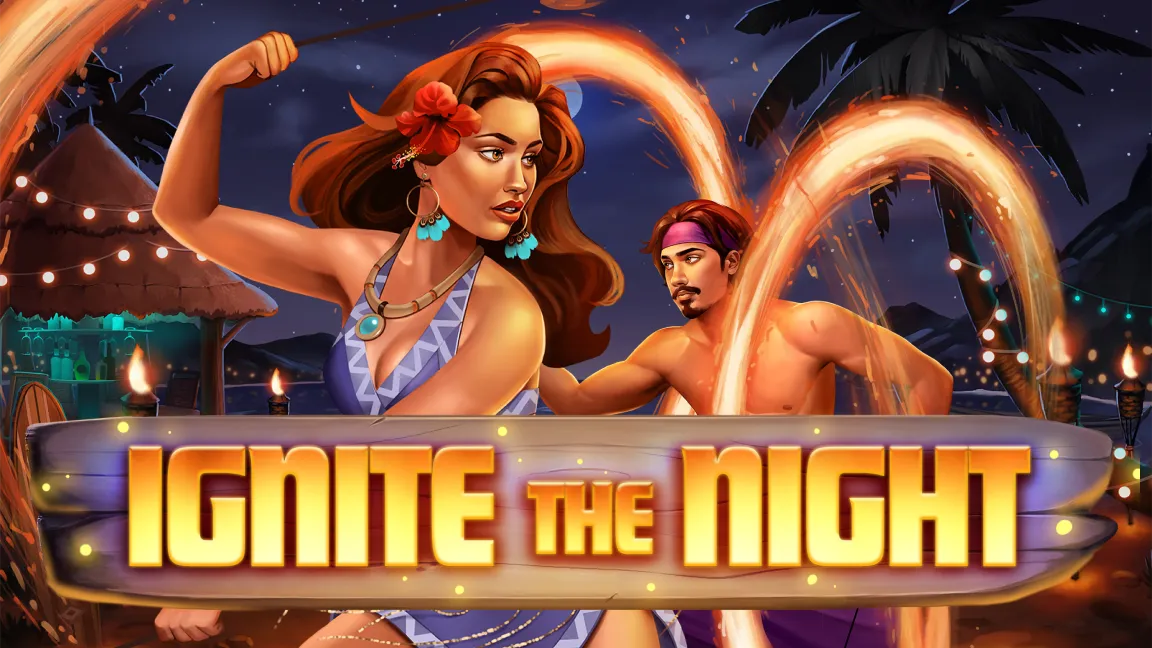 The promotional header for Ignite The Night, an online slot game on Betty.ca.