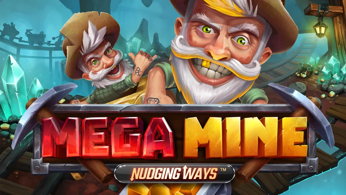The promotional header for Mega Mine, an online slot game on Betty.ca.