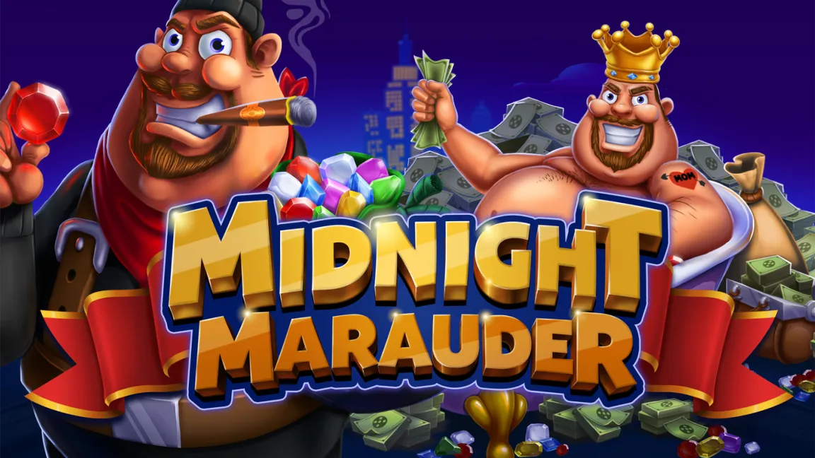 The promotional header for Midnight Marauder, an online slot game on Betty.ca.