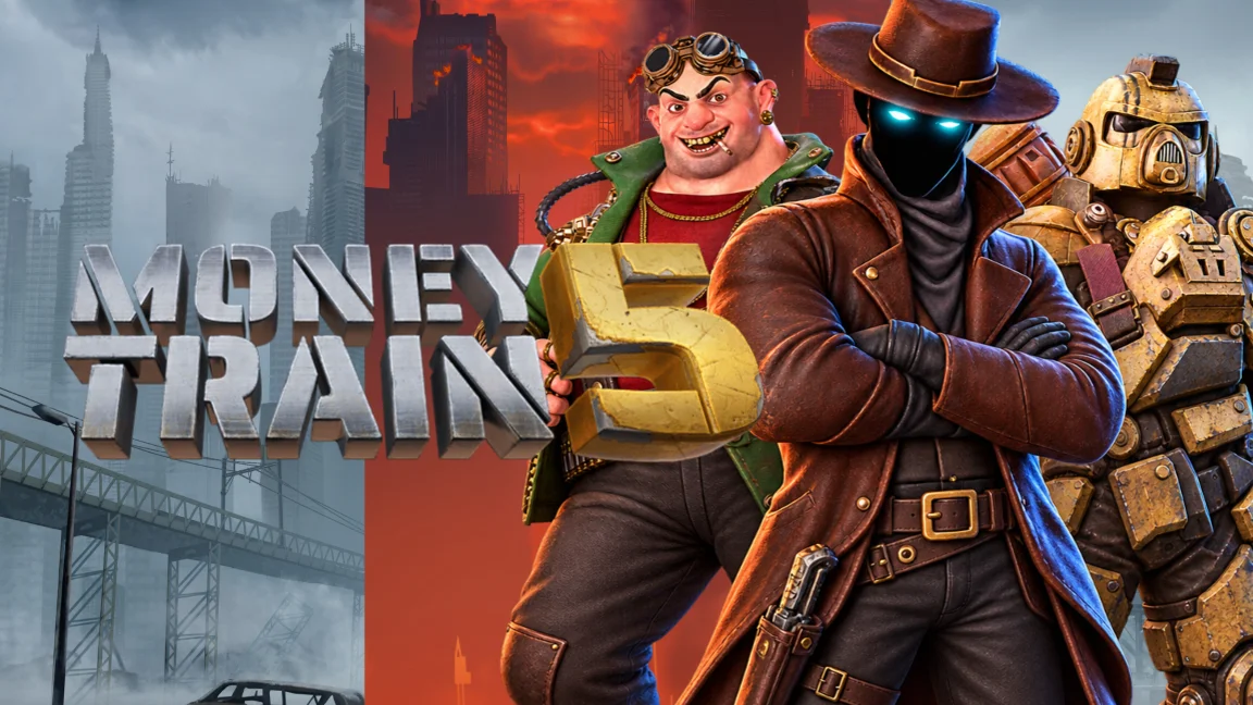 The promotional header for Money Train 5, an online slot game on Betty.ca.
