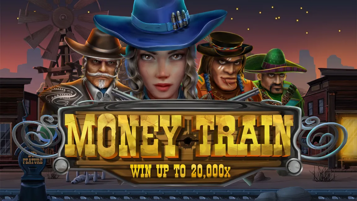 The promotional header for Money Train, an online slot game on Betty.ca.