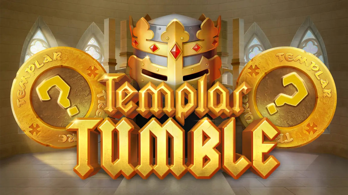 The promotional header for Templar Tumble, an online slot game on Betty.ca.